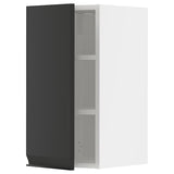 METOD wall cabinet with shelves, white/Upplöv matt anthracite, 30x60 cm