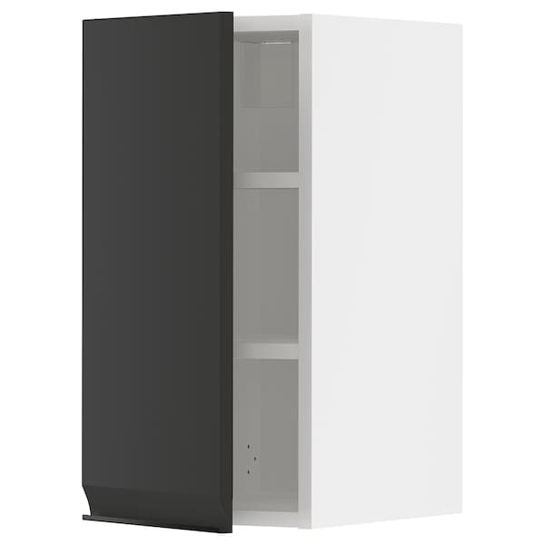 METOD - Wall cabinet with shelves, white/Upplöv matt anthracite , 30x60 cm - best price from Maltashopper.com 19493276