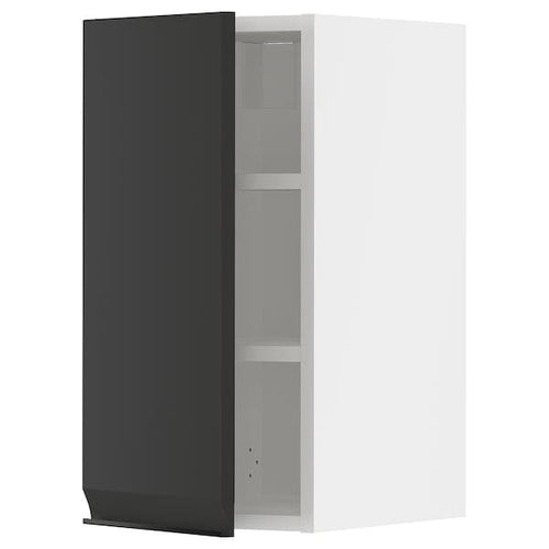 METOD - Wall cabinet with shelves, white/Upplöv matt anthracite , 30x60 cm