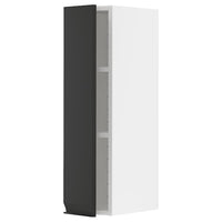 METOD - Wall cabinet with shelves, white/Upplöv matt anthracite, 20x80 cm - best price from Maltashopper.com 29493539