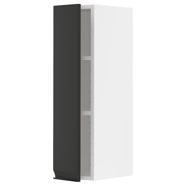 Ikea METOD - Wall cabinet with shelves, white/Upplöv matt anthracite, 20x80 cm
