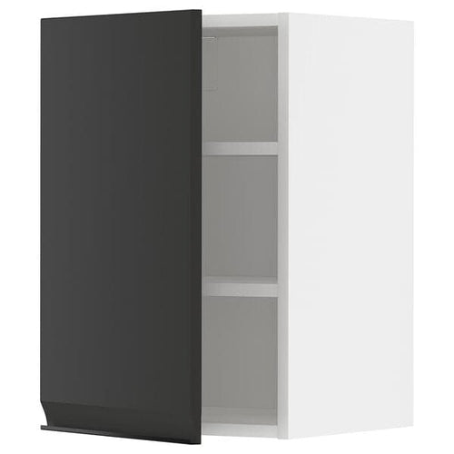 METOD - Wall cabinet with shelves, white/Upplöv matt anthracite, 40x60 cm