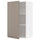 METOD wall cabinet with shelves, white/Upplöv matt dark beige, 60x100 cm