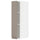 METOD wall cabinet with shelves, white/Upplöv matt dark beige, 20x80 cm