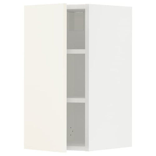 METOD - Wall cabinet with shelves, white/Vallstena white, 30x60 cm