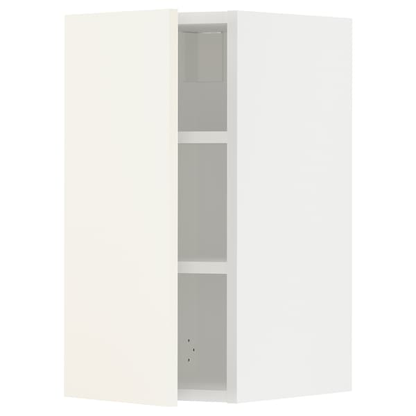 METOD - Wall cabinet with shelves, white/Vallstena white, 30x60 cm