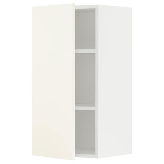 Ikea METOD - Wall cabinet with shelves, white/Vallstena white, 40x80 cm