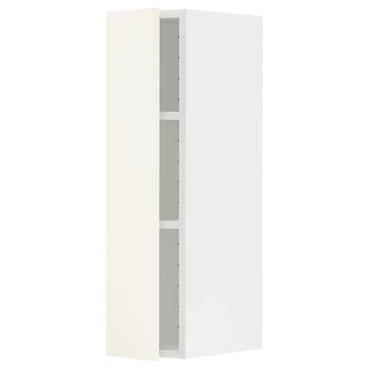 Ikea METOD - Wall cabinet with shelves, white/Vallstena white, 20x80 cm