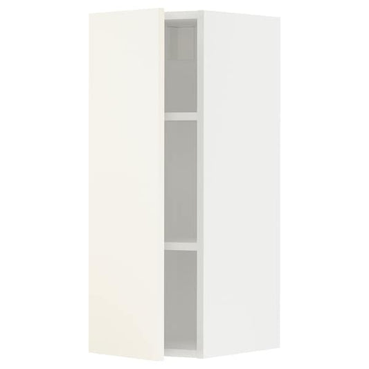 Ikea METOD - Wall cabinet with shelves, white/Vallstena white, 30x80 cm