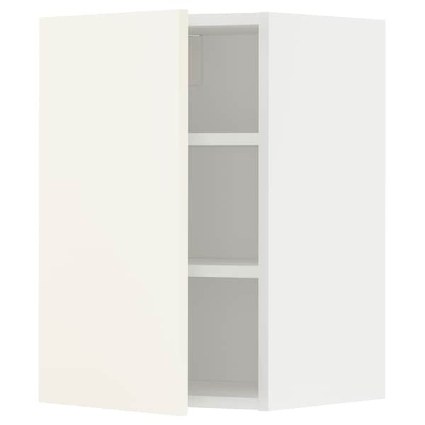 METOD - Wall cabinet with shelves, white/Vallstena white, 40x60 cm - best price from Maltashopper.com 99507255