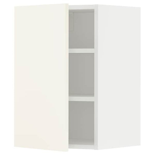 METOD - Wall cabinet with shelves, white/Vallstena white, 40x60 cm