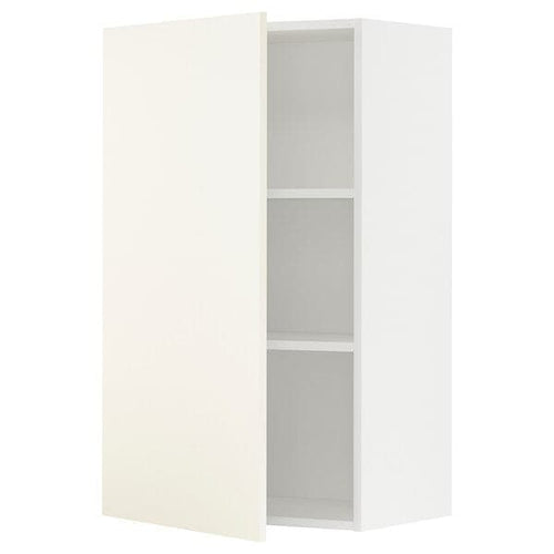 METOD - Wall cabinet with shelves, white/Vallstena white, 60x100 cm
