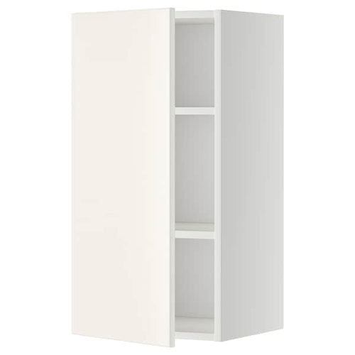 METOD - Wall cabinet with shelves, white/Veddinge white, 40x80 cm