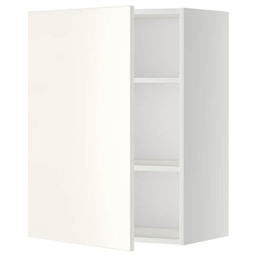 METOD - Wall cabinet with shelves, white/Veddinge white, 60x80 cm