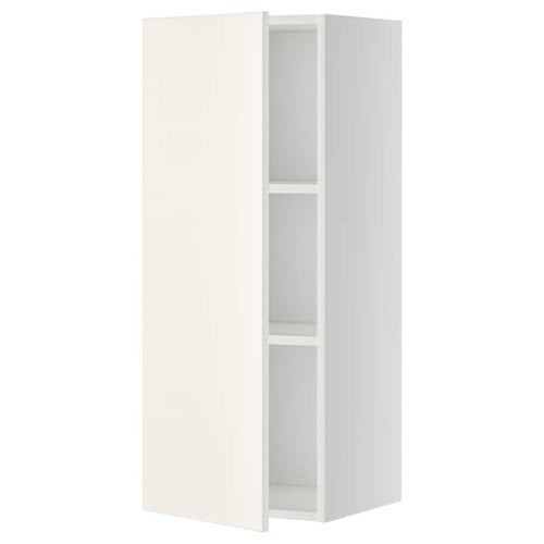 METOD - Wall cabinet with shelves, white/Veddinge white, 40x100 cm