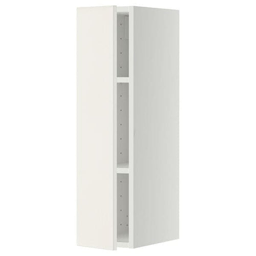 METOD - Wall cabinet with shelves, white/Veddinge white, 20x80 cm