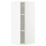 METOD wall cabinet with shelves, white/Veddinge white, 30x80 cm