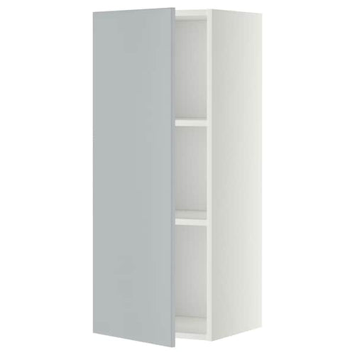 METOD - Wall cabinet with shelves, white/Veddinge grey, 40x100 cm