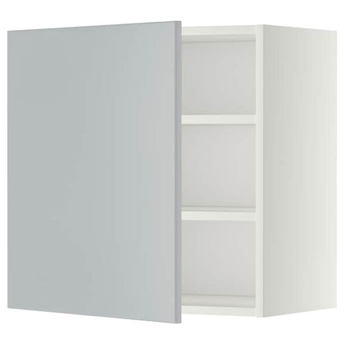 METOD - Wall cabinet with shelves, white/Veddinge grey, 60x60 cm