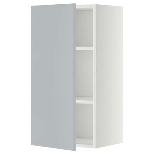 METOD - Wall cabinet with shelves, white/Veddinge grey, 40x80 cm
