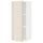 METOD wall cabinet with shelves, white/Voxtorp high-gloss light beige, 40x100 cm