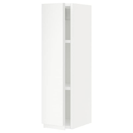 Ikea METOD - Wall cabinet with shelves, white/Voxtorp matt white, 20x80 cm
