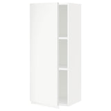 METOD wall cabinet with shelves, white/Voxtorp matt white, 40x100 cm