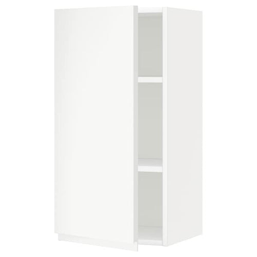 METOD - Wall cabinet with shelves, white/Voxtorp matt white, 40x80 cm