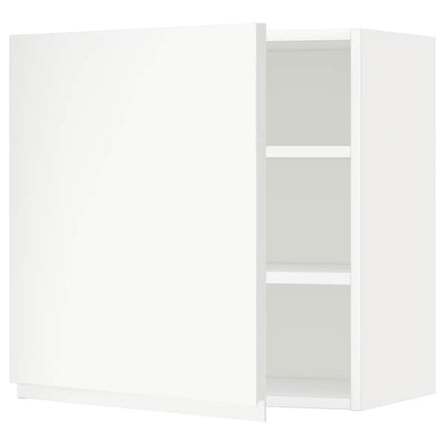 METOD - Wall cabinet with shelves, white/Voxtorp matt white, 60x60 cm
