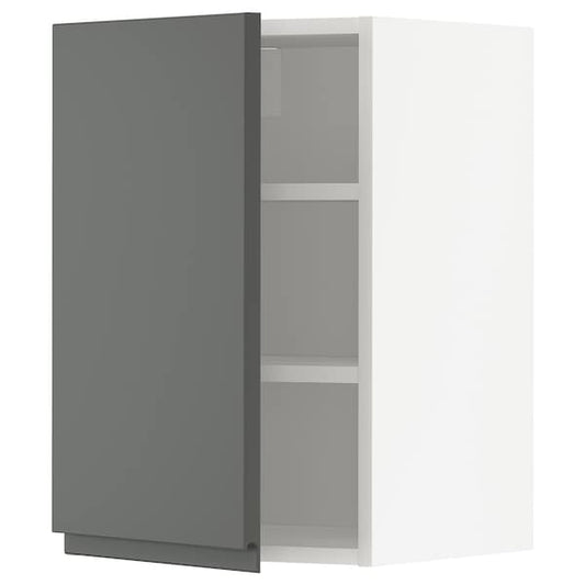 Ikea METOD - Wall cabinet with shelves, white/Voxtorp dark grey, 40x60 cm