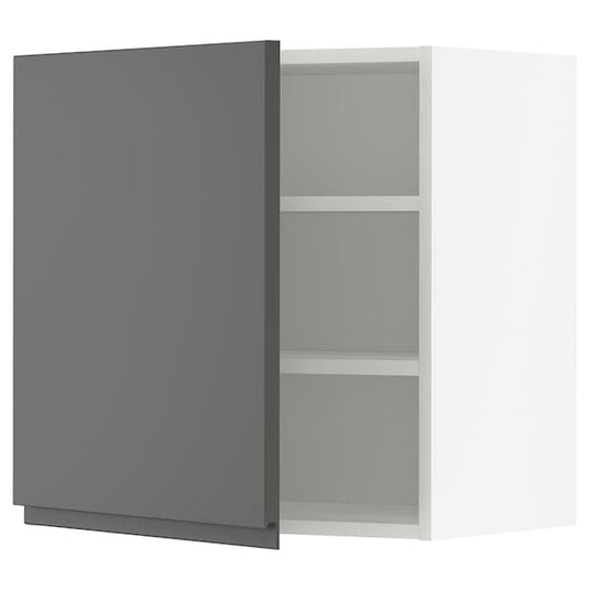 Ikea METOD - Wall cabinet with shelves, white/Voxtorp dark grey, 60x60 cm