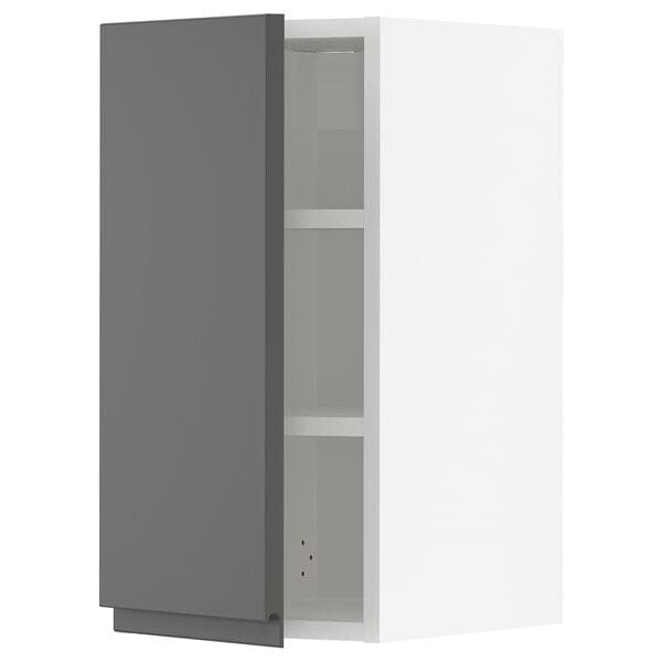 METOD - Wall cabinet with shelves, white/Voxtorp dark grey, 30x60 cm - best price from Maltashopper.com 29460888