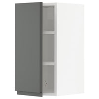 METOD - Wall cabinet with shelves, white/Voxtorp dark grey, 30x60 cm - best price from Maltashopper.com 29460888