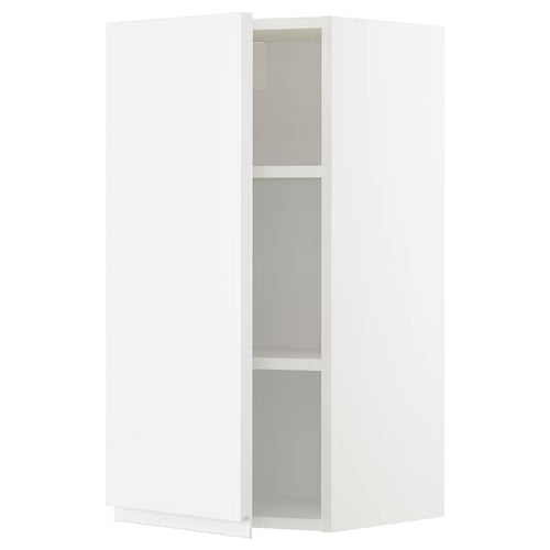 METOD - Wall cabinet with shelves, white/Voxtorp high-gloss/white, 40x80 cm