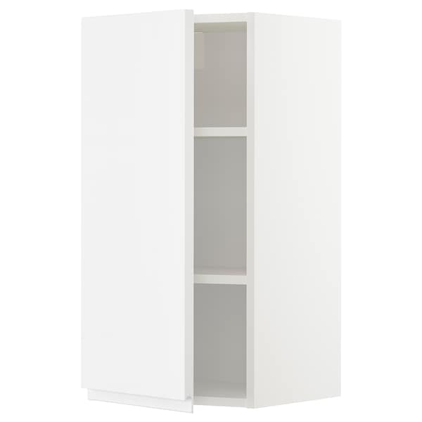 METOD - Wall cabinet with shelves, white/Voxtorp high-gloss/white, 40x80 cm