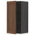 METOD - METOD Wall cabinet with shelves, black Enköping/brown walnut effect, 40x80 cm