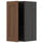 METOD - METOD Wall cabinet with shelves, black Enköping/brown walnut effect, 30x60 cm