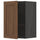 METOD - METOD Wall cabinet with shelves, black Enköping/brown walnut effect, 40x60 cm