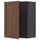 METOD wall cabinet with shelves, black Enköping/brown walnut effect