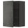 METOD wall cabinet with shelves, black/Kalhyttan dark grey concrete effect