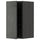 METOD wall cabinet with shelves, black/Kalhyttan dark grey concrete effect