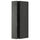 METOD wall cabinet with shelves, black/Kalhyttan dark grey concrete effect