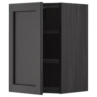 METOD - Wall cabinet with shelves, black/Lerhyttan black stained, 40x60 cm - best price from Maltashopper.com 79456997