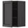 METOD - METOD Wall cabinet with shelves, black/Lerhyttan black stained, 40x60 cm