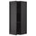 METOD wall cabinet with shelves, black/Lerhyttan black stained