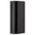 METOD - METOD Wall cabinet with shelves, black/Lerhyttan black stained, 20x80 cm