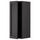 METOD - METOD Wall cabinet with shelves, black/Lerhyttan black stained, 30x80 cm