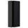 METOD - METOD Wall cabinet with shelves, black/Nickebo matt anthracite, 20x80 cm