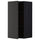 METOD - METOD Wall cabinet with shelves, black/Nickebo matt anthracite, 40x80 cm