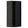 METOD wall cabinet with shelves, black/Nickebo matt anthracite